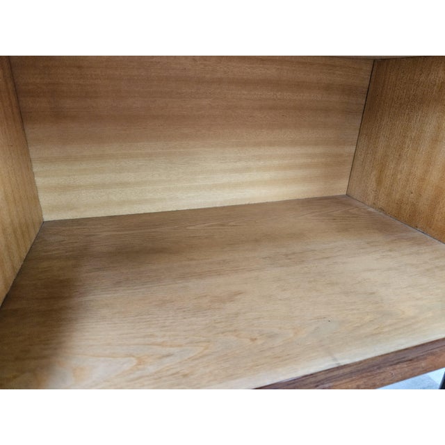 Vintage Walnut Clad Nightstands with Glass Tops, 1960s, Set of 2 For Sale - Image 17 of 18