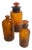 20th Century French Cobalt Orange Pharmacy Bottles, Set of 3 For Sale