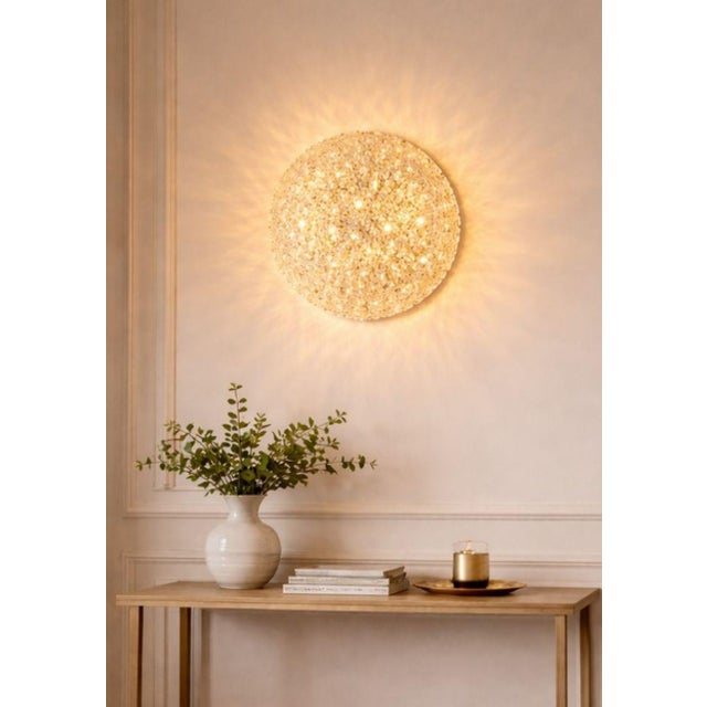 Wall Light in Murano Glass and Brass by Egon Hillebrand. Germany, 1970s For Sale - Image 5 of 10