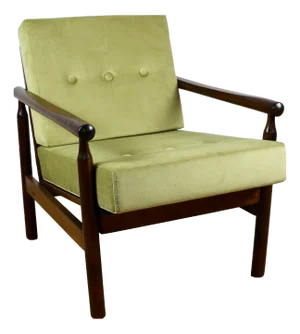 Vintage Wooden Stobrawa Armchair in Olive from Bączyk