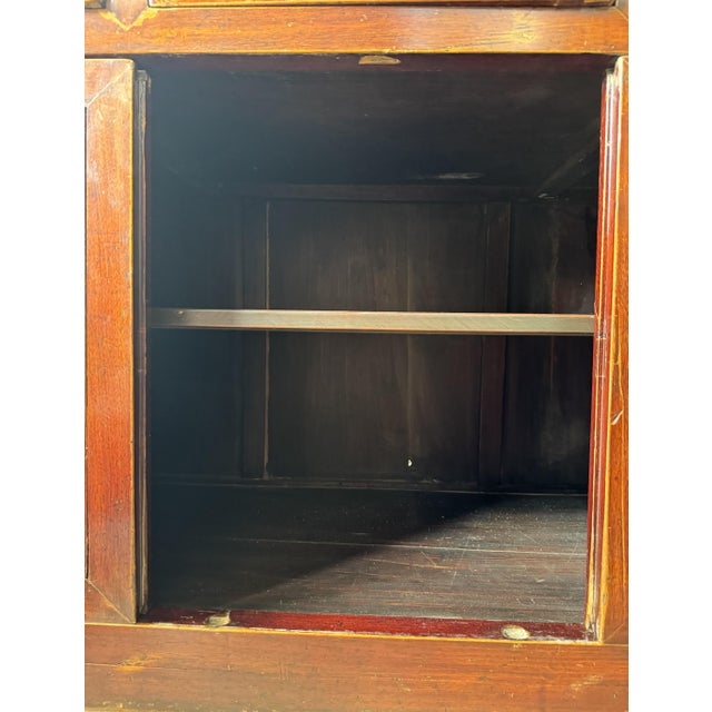 Chinese Qing Dynasty Period Middle 19th Century Sideboard Cabinet, Original Hardware and Patina, Three Drawers With Secrecy, Intriguing Lock For Sale - Image 12 of 12