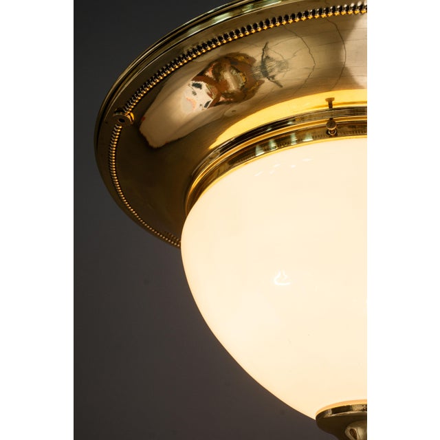 Large Art Deco Ceiling Lamp with Opal Glass Shade, Vienna, 1920s For Sale - Image 15 of 18