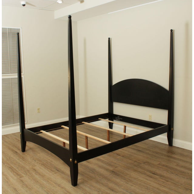 Ethan Allen American Impressions Black Painted Queen Poster Bed Chairish