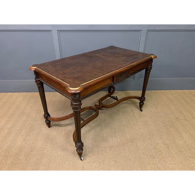 French Mahogany Library Table, 1840 For Sale - Image 16 of 16