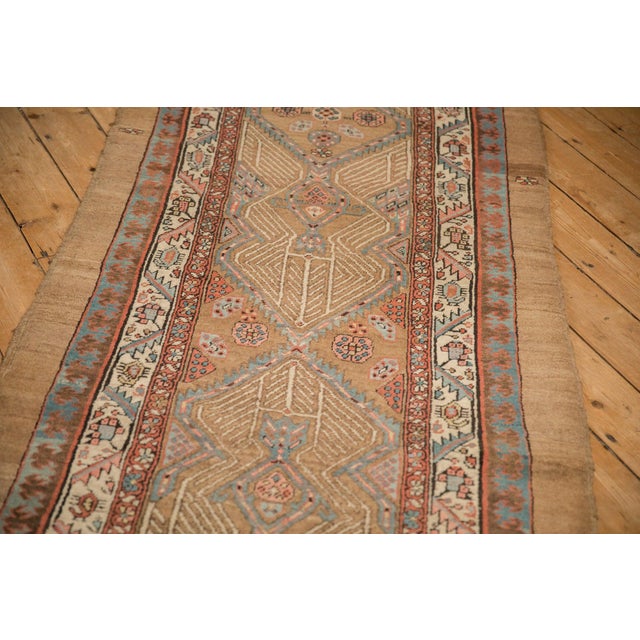 1900 - 1909 Antique Camel Hair Serab Rug Runner - 3'2" x 17'11" For Sale - Image 5 of 11