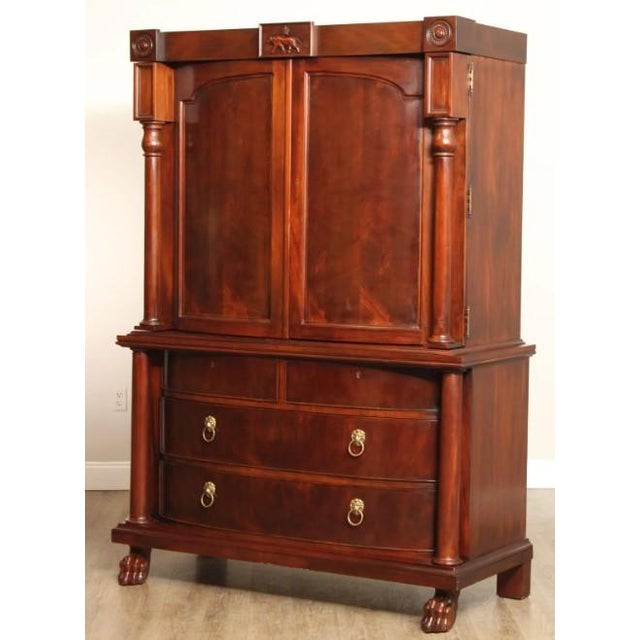 Traditional Polo Ralph Lauren Empire Style Mahogany Armoire For Sale - Image 3 of 8