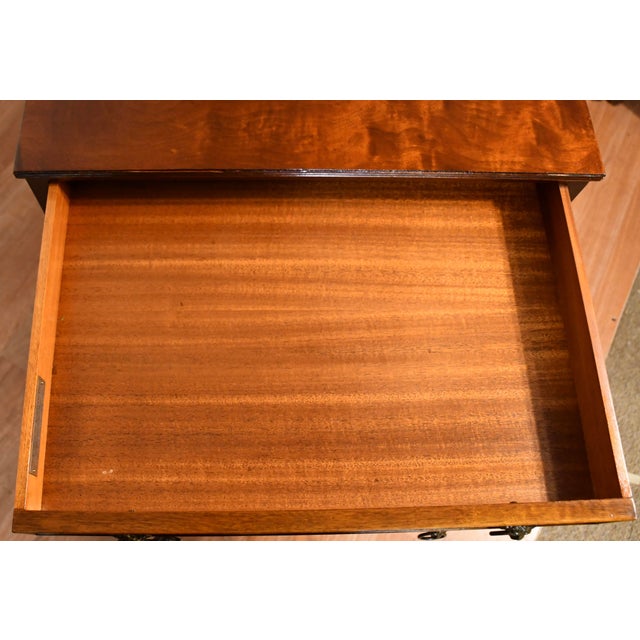 1930 Regency Neoclassical Style Mahogany TwoTier EndTables Schmieg & Kotzian For Sale - Image 16 of 18