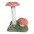 Vintage Concrete Mushroom Garden Sculpture – 19” Tall – Whimsical Double Toadstool For Sale