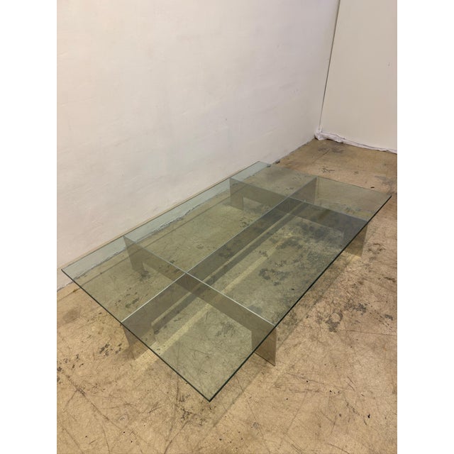 Paul Mayen Aluminum and Glass Top Coffee or Cocktail Table for Habitat, 1970s For Sale In Miami - Image 6 of 12