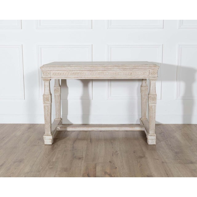 19th Century Early 19th Century Swedish Gustavian Painted Console Table For Sale - Image 5 of 12