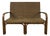 Curved Wood and Woven Rope Sofa Bench by Augusto Romano, 1940s For Sale