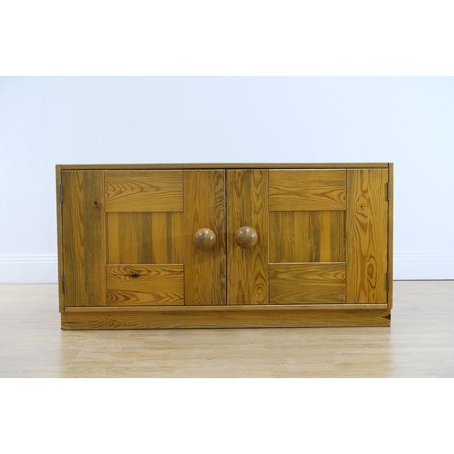 Brutalist Swedish Modern Brutalist Pine Sideboard attributed to Sven Larsson, 1970s For Sale - Image 3 of 9