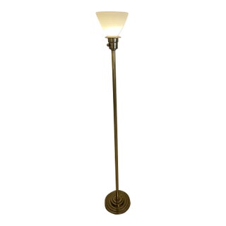 Vintage Brass Stiffel Torchiere Floor Lamp For Sale