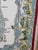 A one-of-a-kind custom framed vintage Florida tablecloth celebrating the Sunshine State in all its colorful Old Florida...