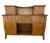 Wood Mid Century 90s Sideboard Hutch Mcm Wood Curvy Fluted Server Credenza Buffet Back Bar Server Art Deco Style Vintage For Sale - Image 7 of 12