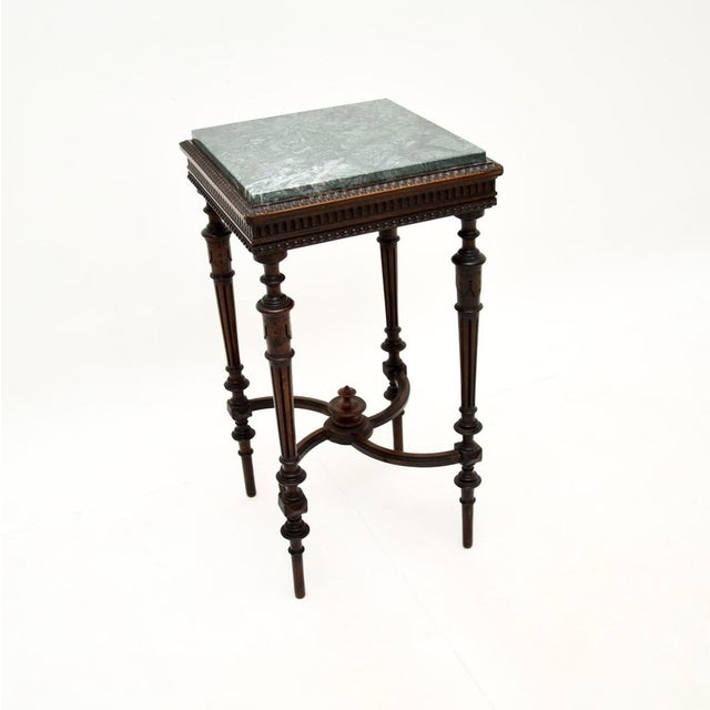 French Marble Top Side Table, 1890s For Sale - Image 3 of 9