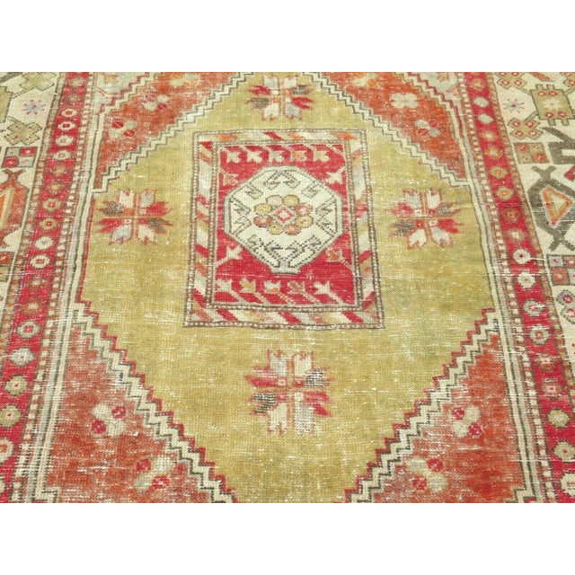 1960s Vintage Distressed Area Rug - 70"x111" For Sale - Image 4 of 11