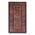 1880s Ivory Red Diamond Tribal Hand Knotted Antique Caucasian Kazak Rug 3'8" X 6'9" Wool Carpet For Sale
