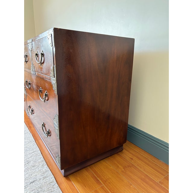 Henredon Asian/Japanese Tansu Campaign Dresser For Sale - Image 9 of 11