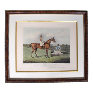 Barefoot, the Winner of the Great St. Leger at Doncaster 1823 Aquatint by John Frederick Herring SNR