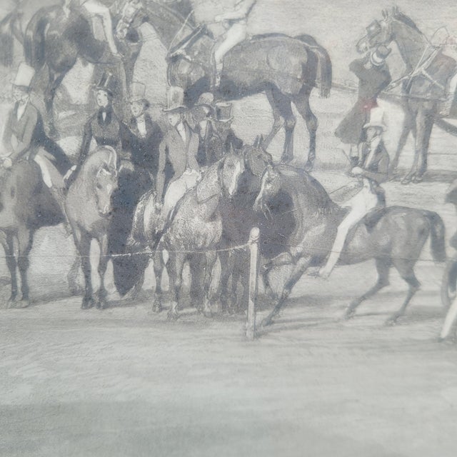 Unknown, Horse Races at Chantilly, 19th Century, Lithograph For Sale - Image 16 of 18