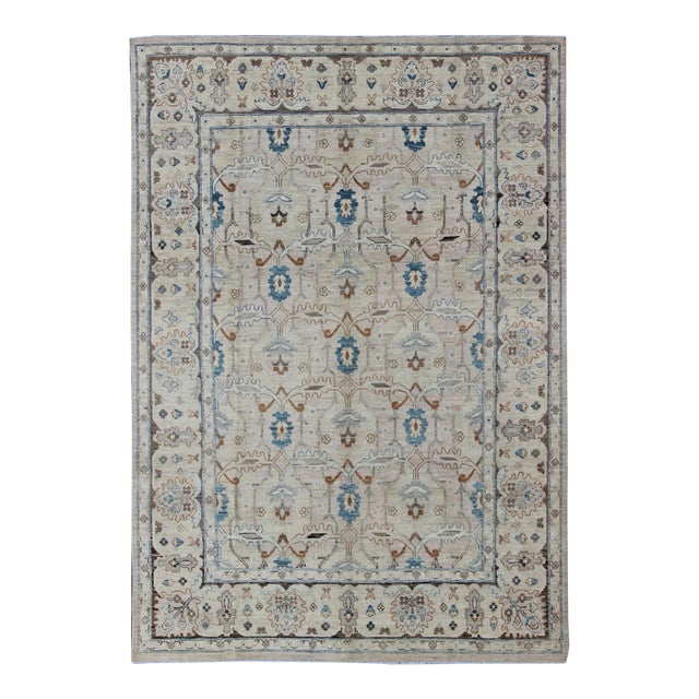 Khotan Design Rug With All-Over Geometric Pattern by Keivan Woven Arts For Sale