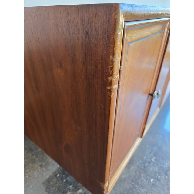Drexel Declaration Walnut Sideboard Media Cabinet MCM Vintage For Sale - Image 9 of 12