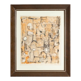 1961 Abstract Watercolor Painting by Harry Hilson For Sale