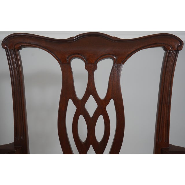 1980s Set of 8 Hickory Chair Mahogany Dining Chairs For Sale - Image 5 of 18