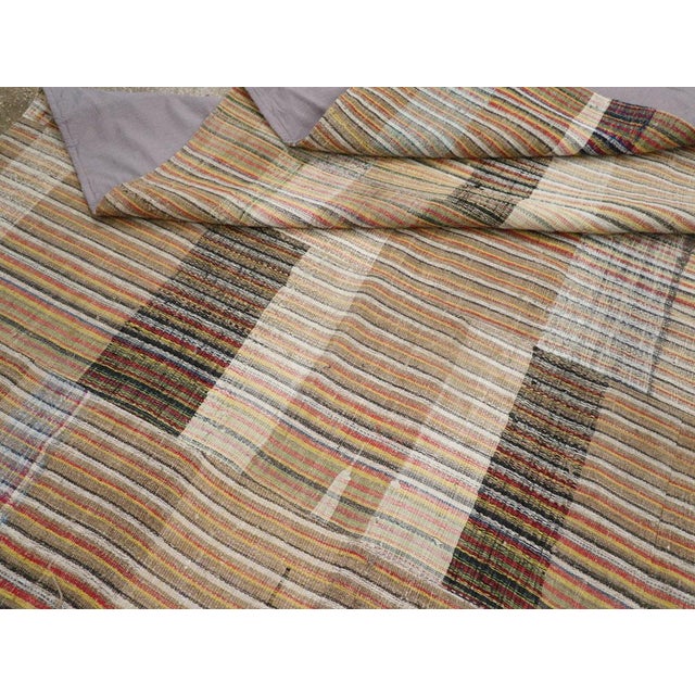 Beige Galerie Shabab Collection Mid-20th Century Handmade Turkish Flatweave Kilim Room Size Carpet For Sale - Image 8 of 8