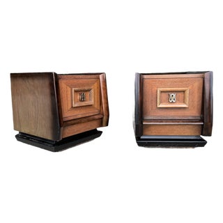 Pair of James Mont Style Nightstands Mid Century Modern For Sale
