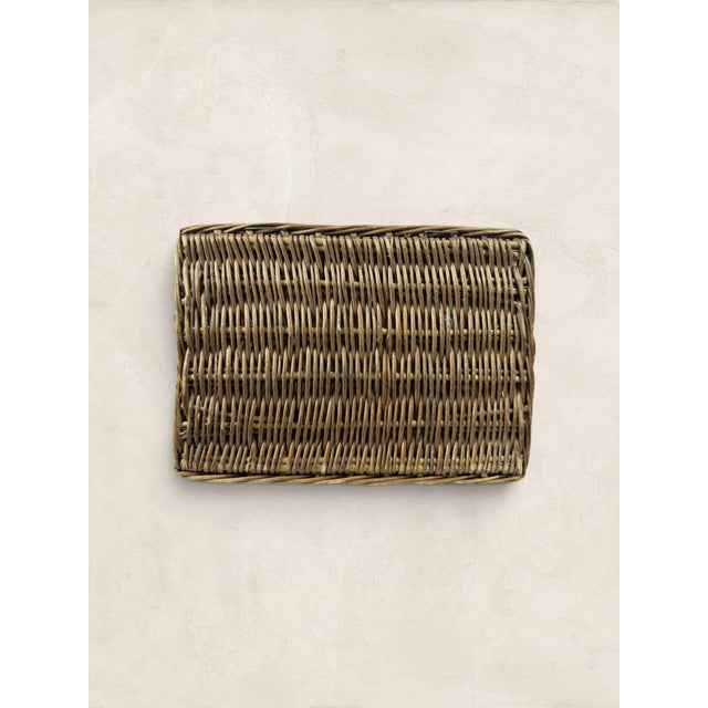Auburn Vintage English Coracle Picnic Basket For Sale - Image 8 of 8