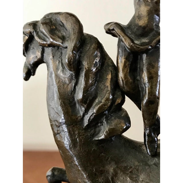 Mid 20th Century Mid Century Bronze Sculpture of a Circus Performer on Horseback For Sale - Image 11 of 13