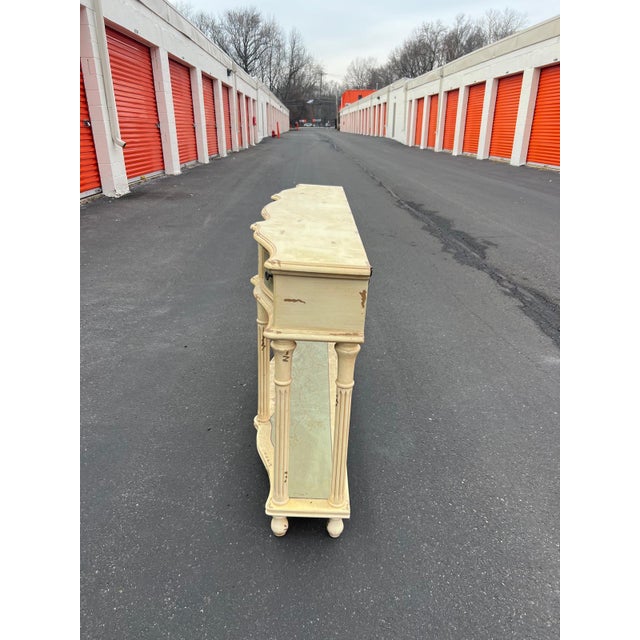 1990s 1990s French Country Hand-Painted Console Table With Botanical Drawer For Sale - Image 5 of 6