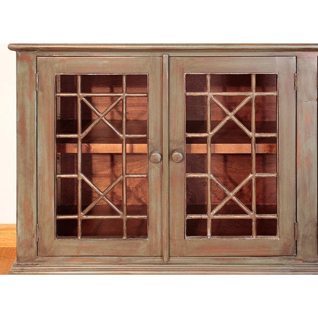 Rustic Vineyard Geo Door Sideboard For Sale - Image 3 of 7