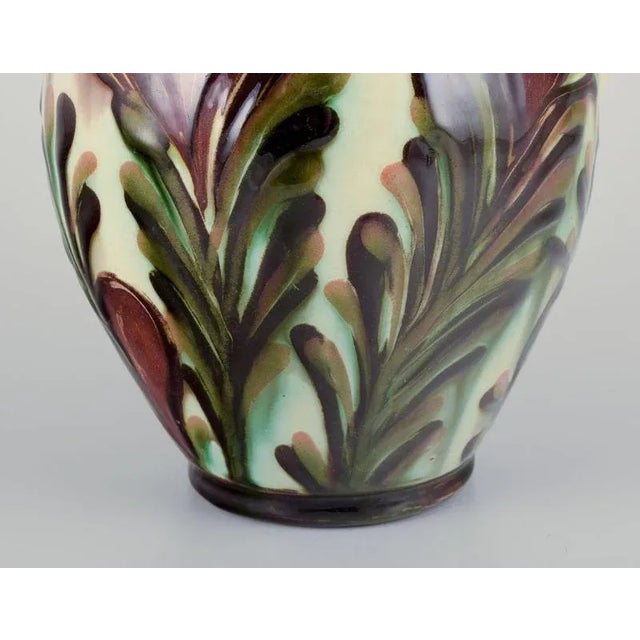 Ceramic Chocolate Jug with Polychrome Glaze from Kähler, Denmark, 1930s For Sale - Image 3 of 9