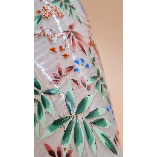 White Murano Glass Vase, Reticello,, Italy, 1960s. For Sale - Image 12 of 15