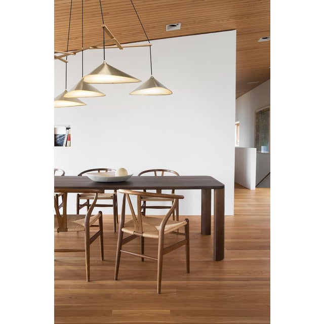 Emily Group of Seven Handmade Hanging Lamp with Brass Shade by Daniel Becker For Sale - Image 6 of 8