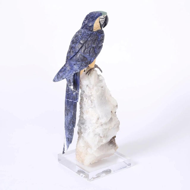 Alabaster Carved Stone Parrot For Sale - Image 8 of 9