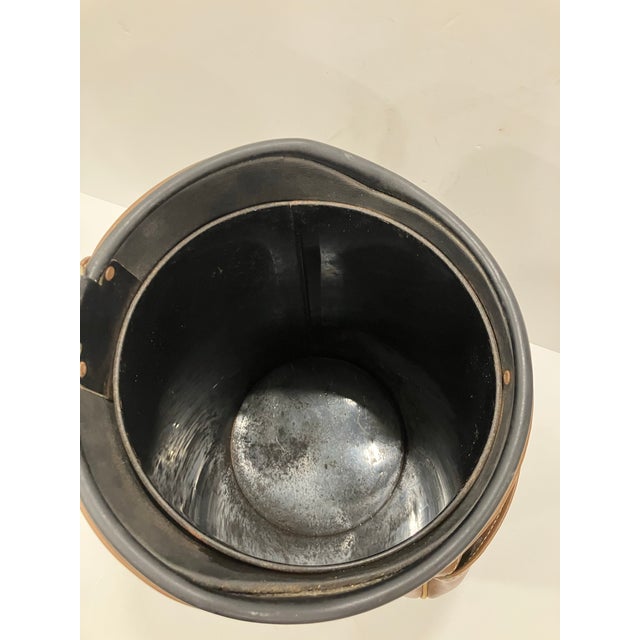 1980s Golfers Leather Wastebasket For Sale - Image 5 of 10