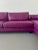 Eggplant 1980s Vintage I4 Mariani Leather Sofa For Sale - Image 8 of 9