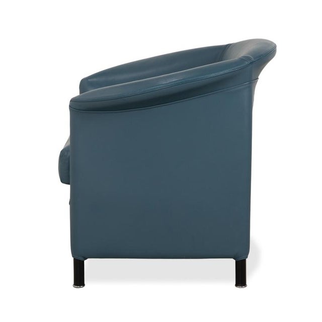 Chair in Blue Leather from Wittmann For Sale - Image 12 of 13