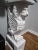 Vintage Neoclassical Egyptian Revival Sandstone Sphinx Pedestal Console Table For Sale - Image 4 of 9