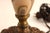 Vintage Art Nouveau Blown Glass Table Lamp W/ Brass Base, Caramel Slag, Houze For Sale - Image 15 of 15