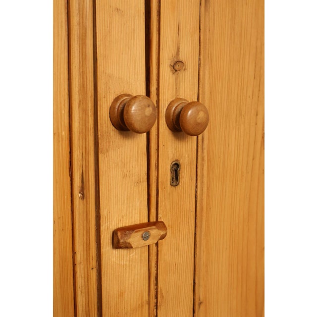 Pine Country Style Armoire Cabinet With Drawers For Sale - Image 11 of 18