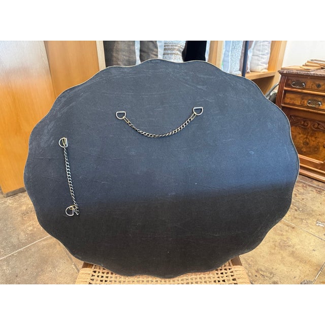 Metal Curvy Brass Oval Mirror For Sale - Image 7 of 9
