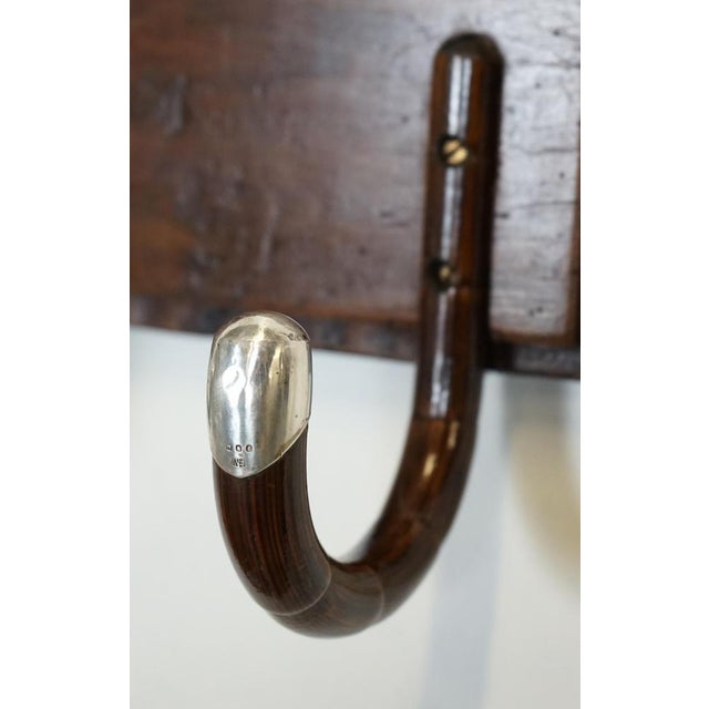 Vintage Art Deco Sterling Siilver Mounted Hat Coat Wall Rack, 1920 For Sale - Image 14 of 15