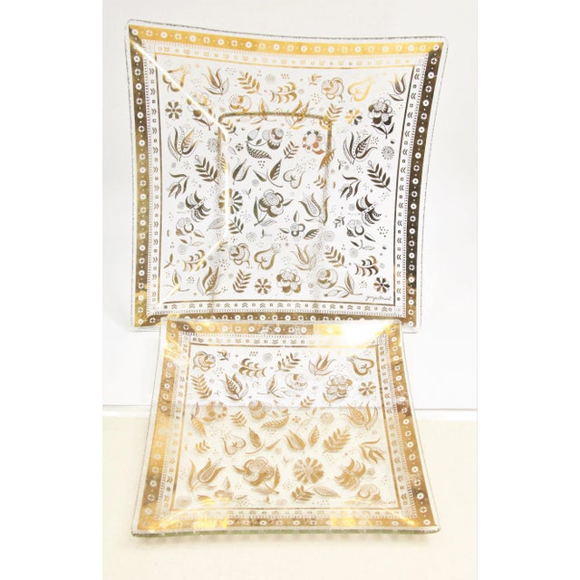 Vintage Georges Briard Mid Century Modern Serving Platters - Set of 2 For Sale In New York - Image 6 of 6