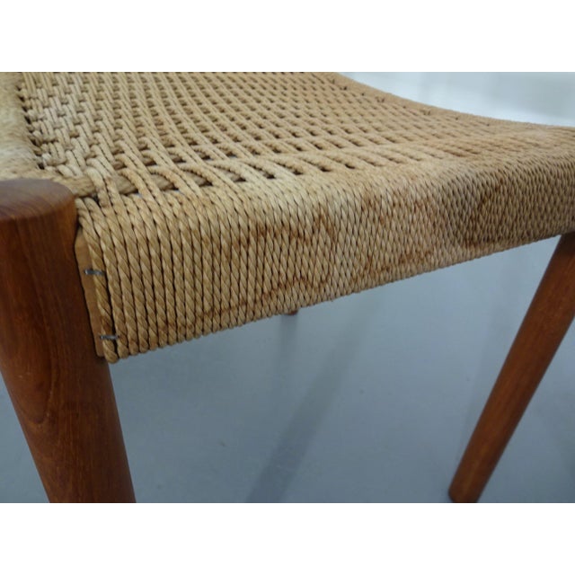 Teak & Papercord Dining Chairs by Poul M. Volther for Frem Røjle, Denmark, 1960s, Set of 4 For Sale - Image 15 of 18