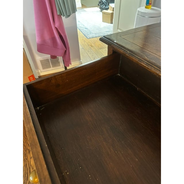 The Sterling Collection Solid Walnut Partner Desk — Rustic European, 96" For Sale In Detroit - Image 6 of 8